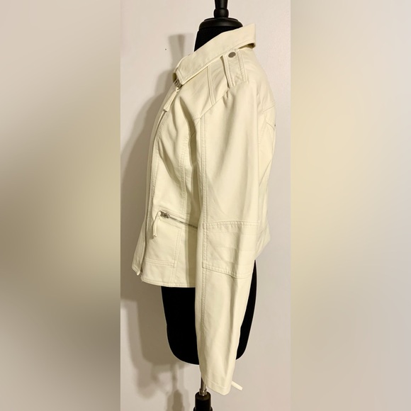 Faux leather wedding jacket coat bride to be happily ever after honeymoon gift - Picture 6 of 14